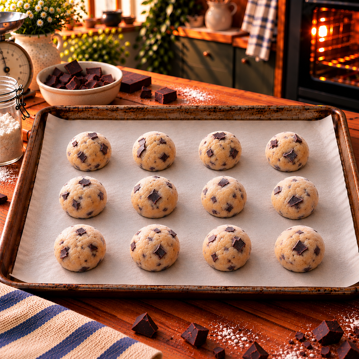 Classic Chocolate Chip – מארז 12 עוגיות שוקולד צ׳יפס קלאסיות לאפייה ביתית