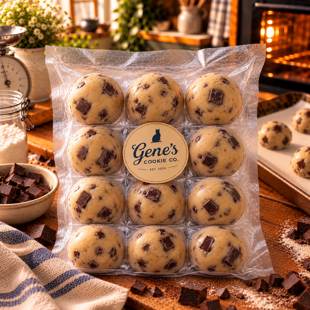 Classic Chocolate Chip – מארז 12 עוגיות שוקולד צ׳יפס קלאסיות לאפייה ביתית