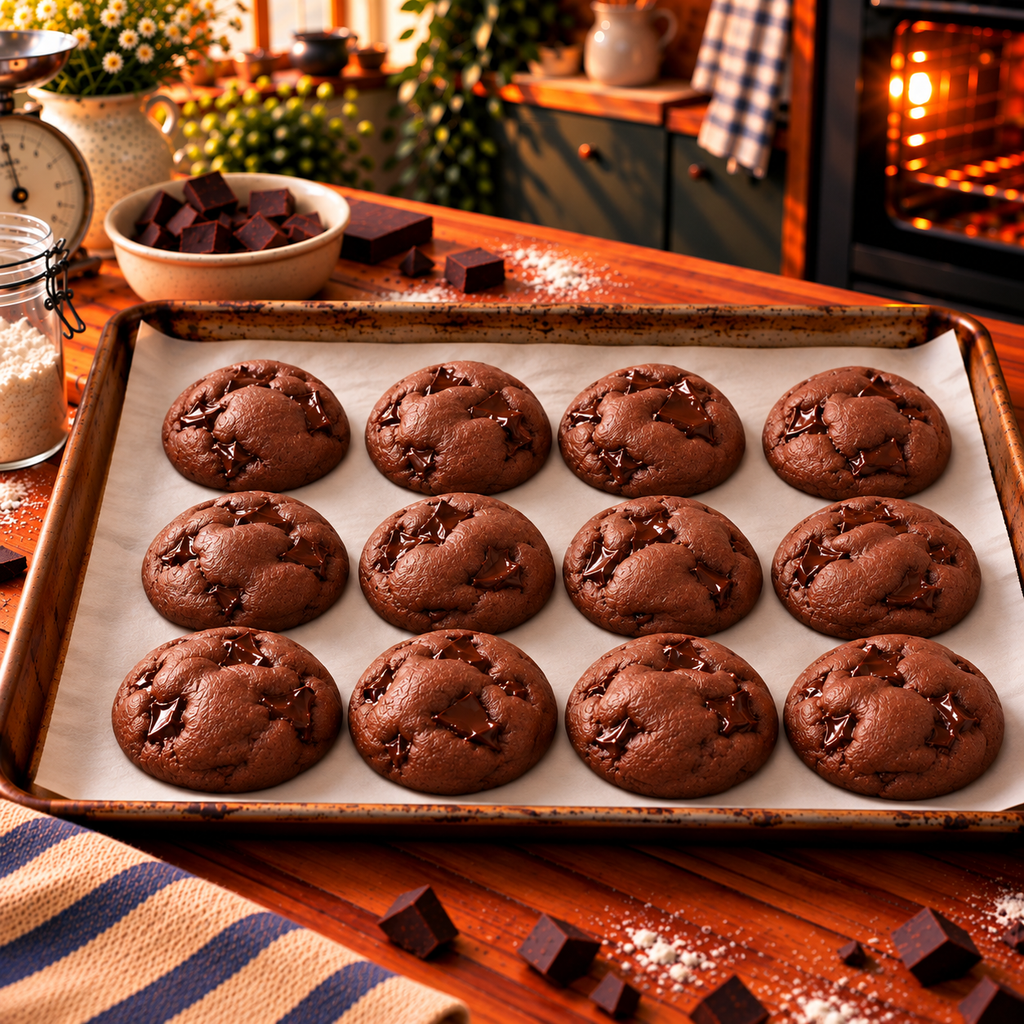 Double Chocolate Chip – מארז 12 עוגיות שוקולד צ׳יפס דאבל שוקולד לאפייה ביתית